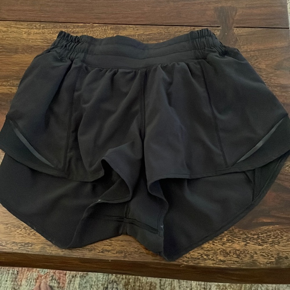 Black lulu lemon shorts. Size 4 2.5 inch seam
